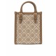 Tory Burch Women Mini T Monogram Tote Khaki